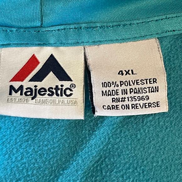 MAJESTIC Miami Dolphins Men's Full Zip Hoodie Jacket Size 4XL - Picture 5 of 12